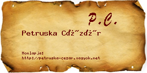 Petruska Cézár névjegykártya